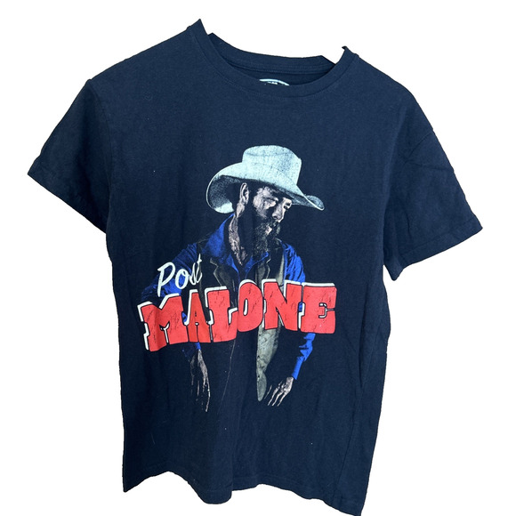 Tour Other - Post Malone Cowboy Tour Tshirt Small Black Distressed Concert Stadium Posty Co